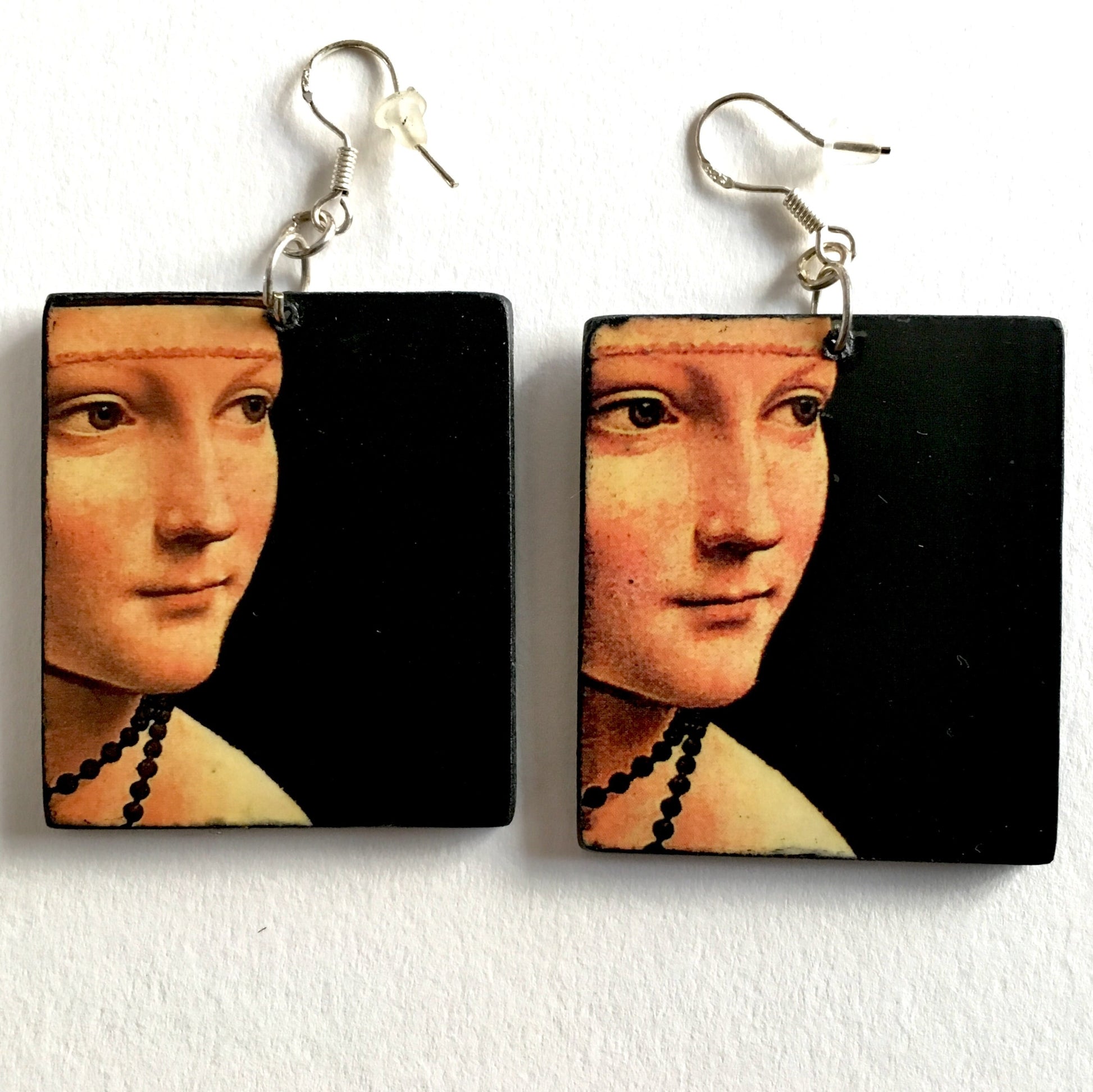 Museum-Inspired Sustainable Earrings Leonardo da Vinci earrings, sustainable gift. Obljewellery