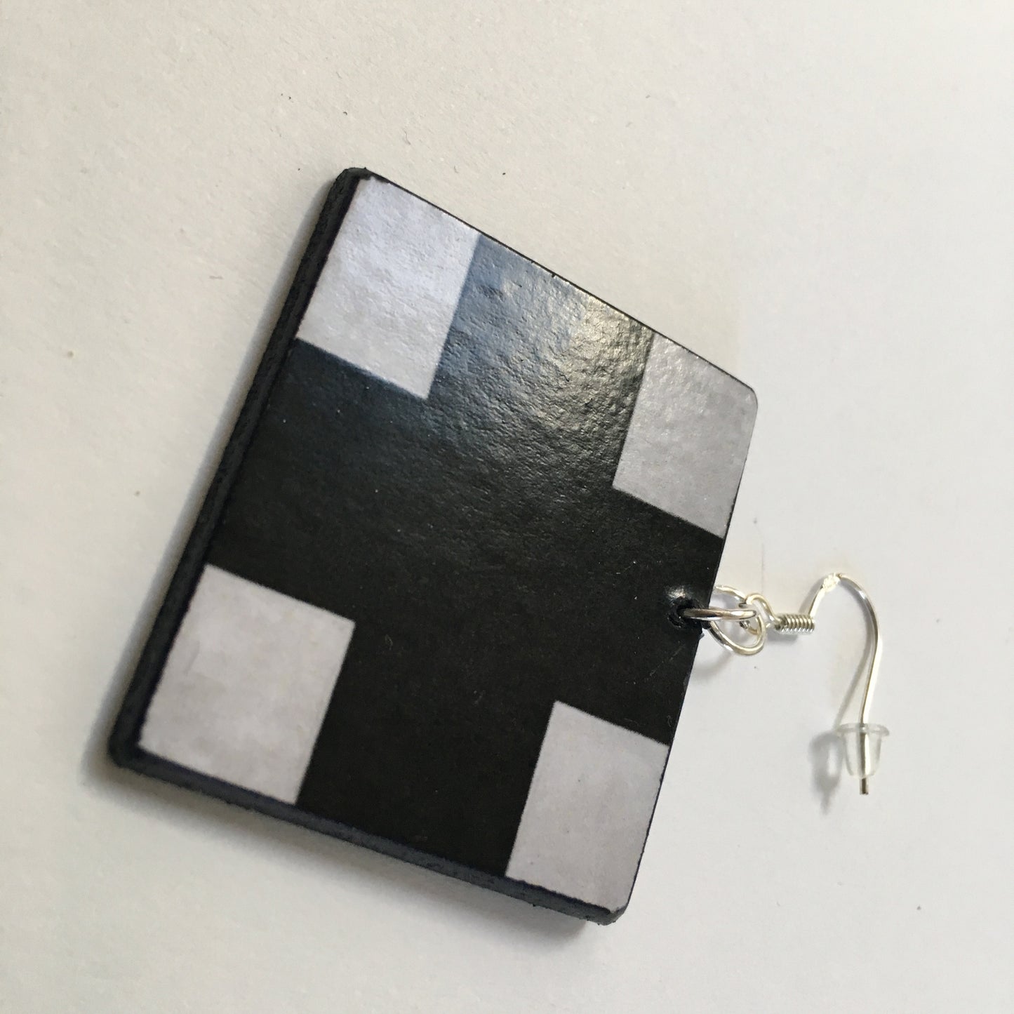 Museum-Inspired Sustainable Earrings Kazimir Malevic. geometric, minimalist, aesthetic earrings. Obljewellery