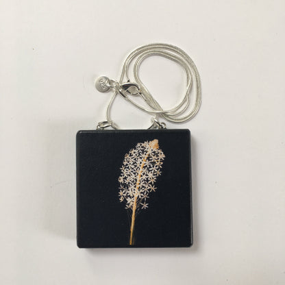 Museum-Inspired Sustainable Necklace Botanical Art Pendant Necklace. Bohemian Jewelry Obljewellery