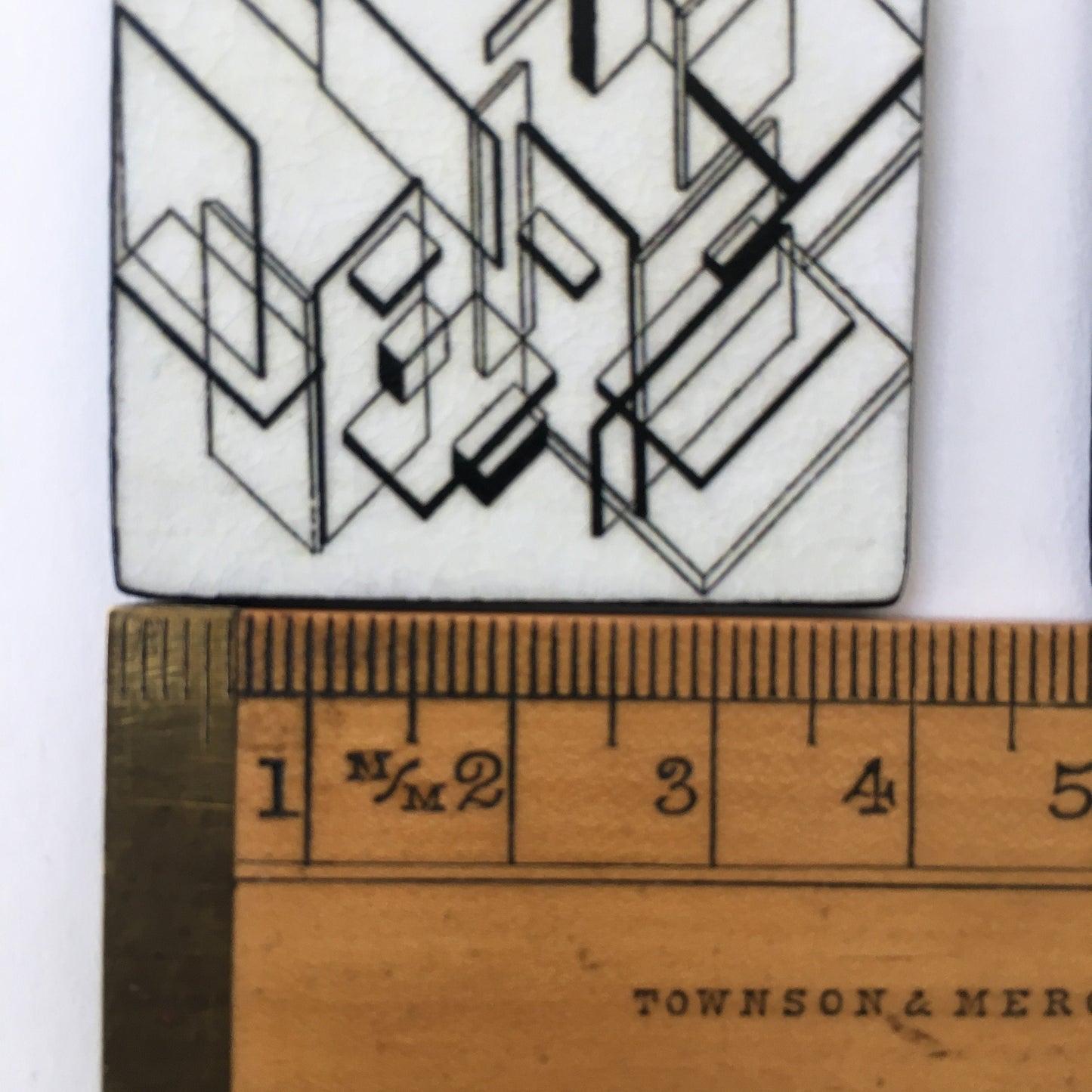 Museum-Inspired Sustainable Earrings De Stijl, Theo van Doesburg art earrings. Obljewellery