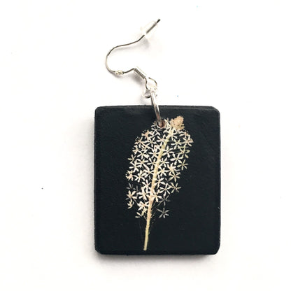 Museum-Inspired Sustainable Earrings Mary Delany, white flowers earrings. Sustainable gift Obljewellery