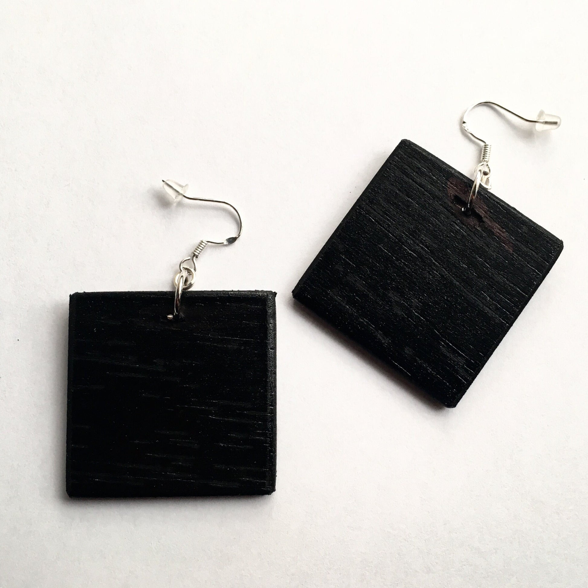 Museum-Inspired Sustainable Earrings Mismatched earrings inspired by Mondrian. Obljewellery