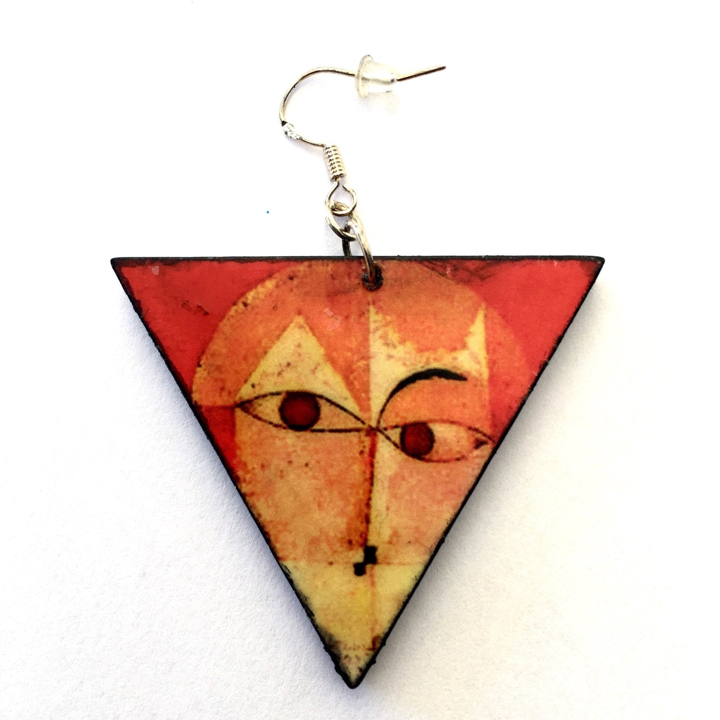 Museum-Inspired Sustainable Earrings Paul Klee, art earrings. Sustainable artsy gift. Obljewellery
