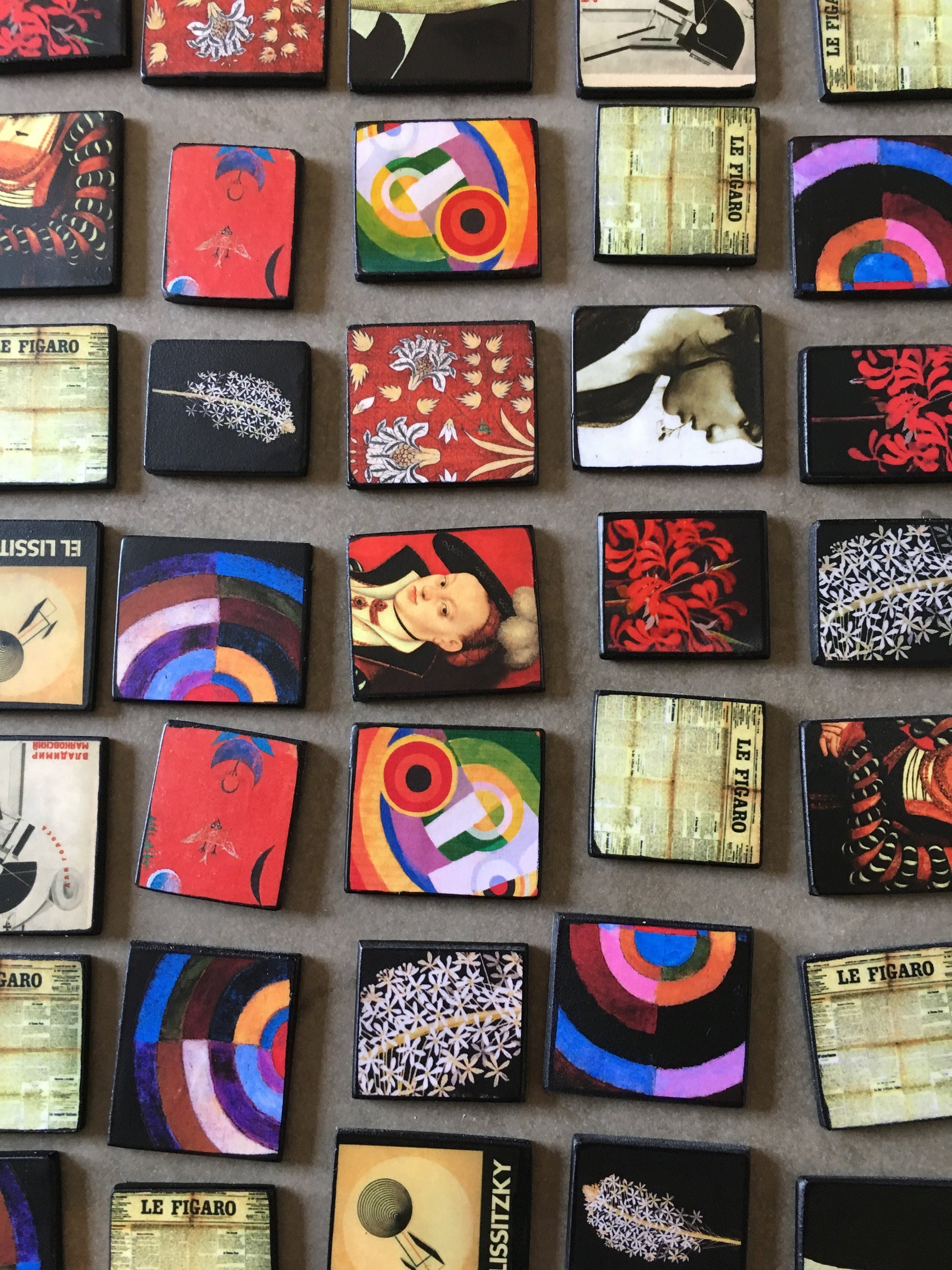 Museum-Inspired Sustainable Earrings Robert Delaunay, Disque Simultane, art earrings. Obljewellery