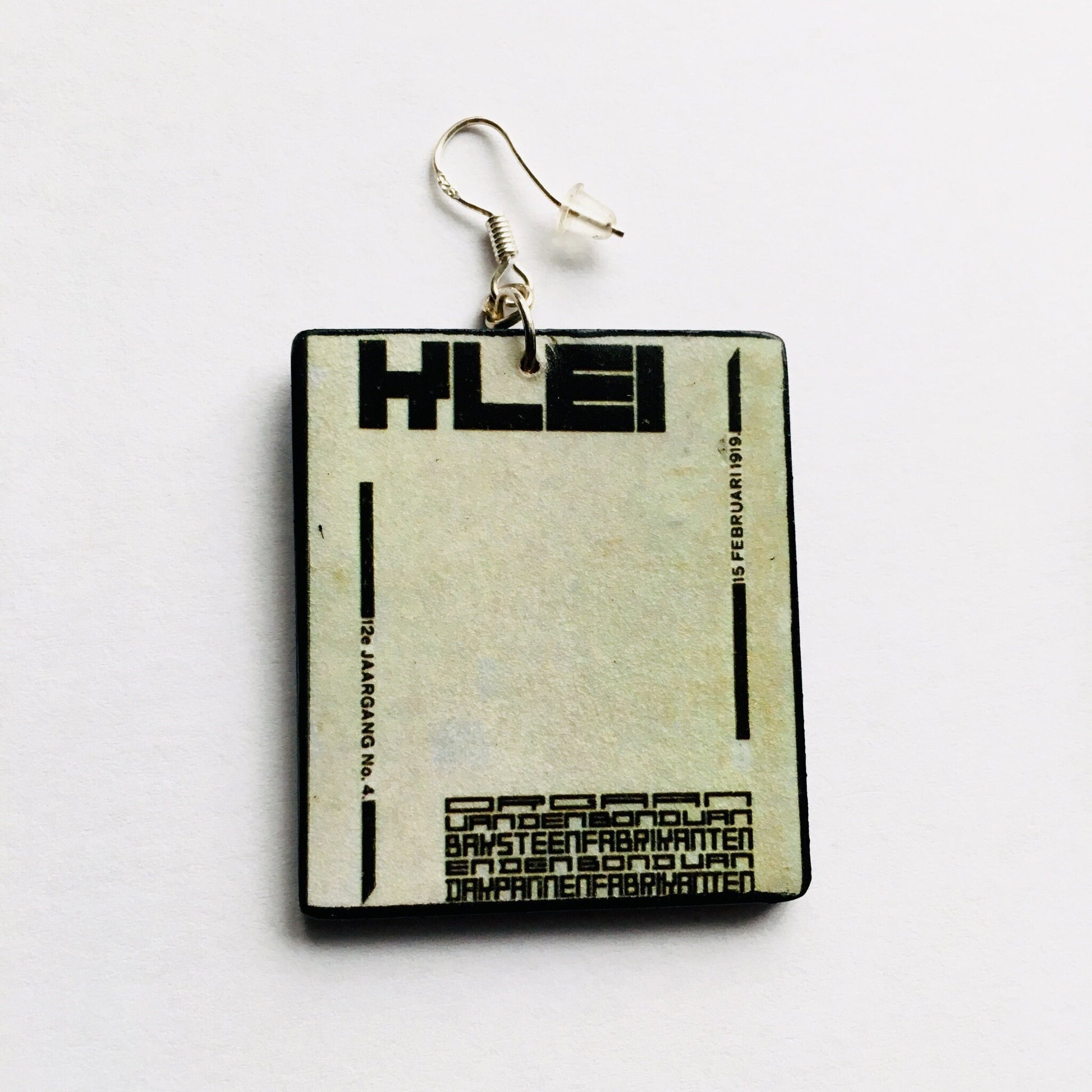Museum-Inspired Sustainable Earrings Theo Van Doesburg, inspired art earrings Obljewellery