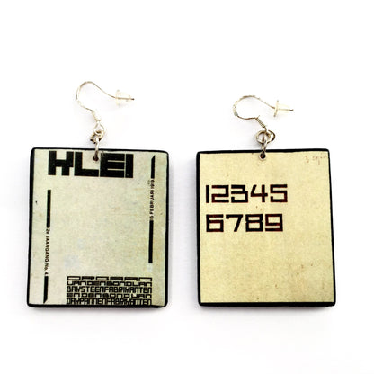 Museum-Inspired Sustainable Earrings Theo Van Doesburg, inspired art earrings Obljewellery