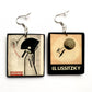 El Lissitzky, geometric art earrings. Art gift for her