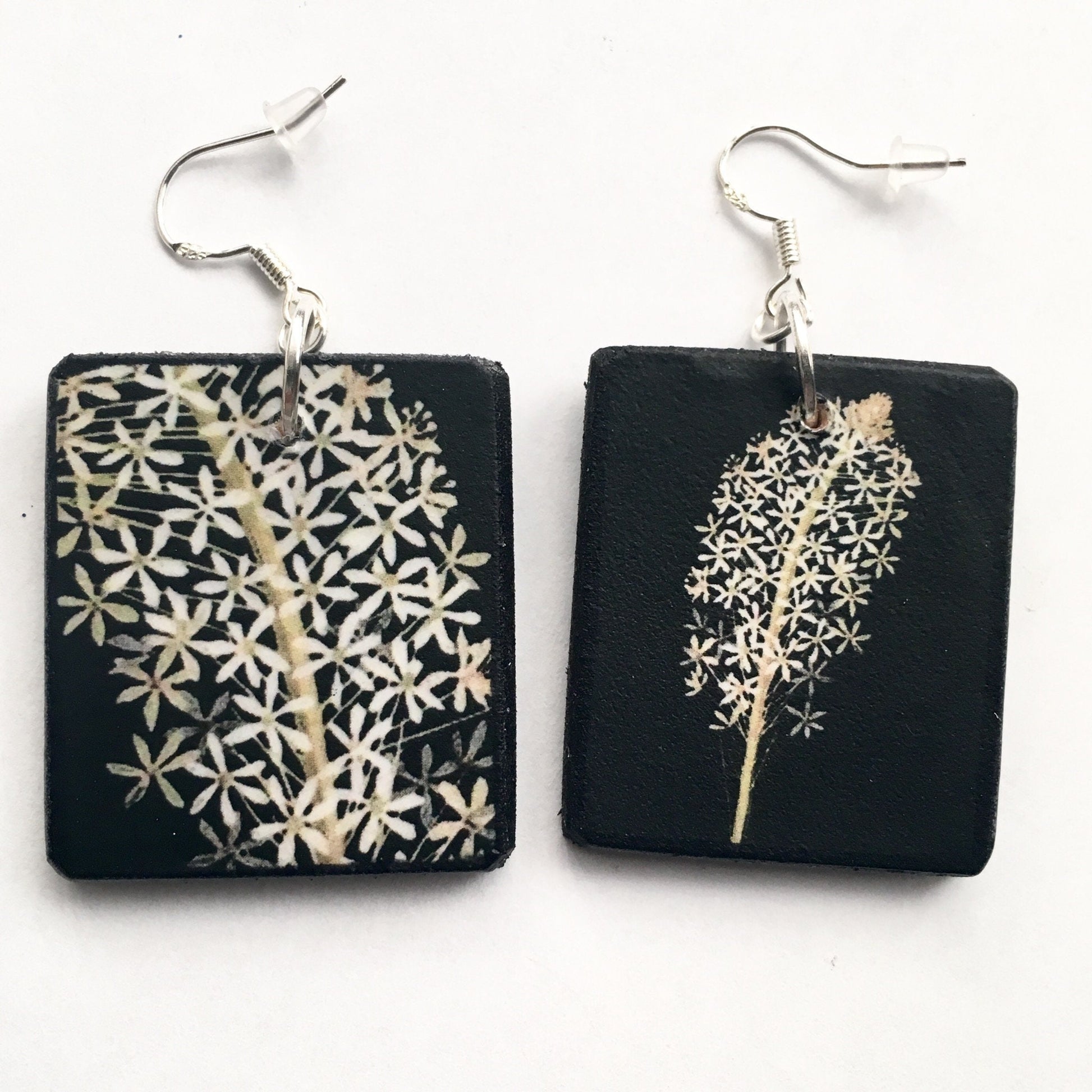 Museum-Inspired Sustainable Earrings Mary Delany, white flowers earrings. Sustainable gift Obljewellery