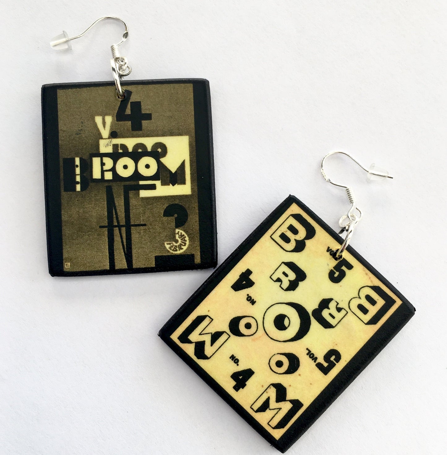 El Lissitzky, BROOM magazine art earrings.