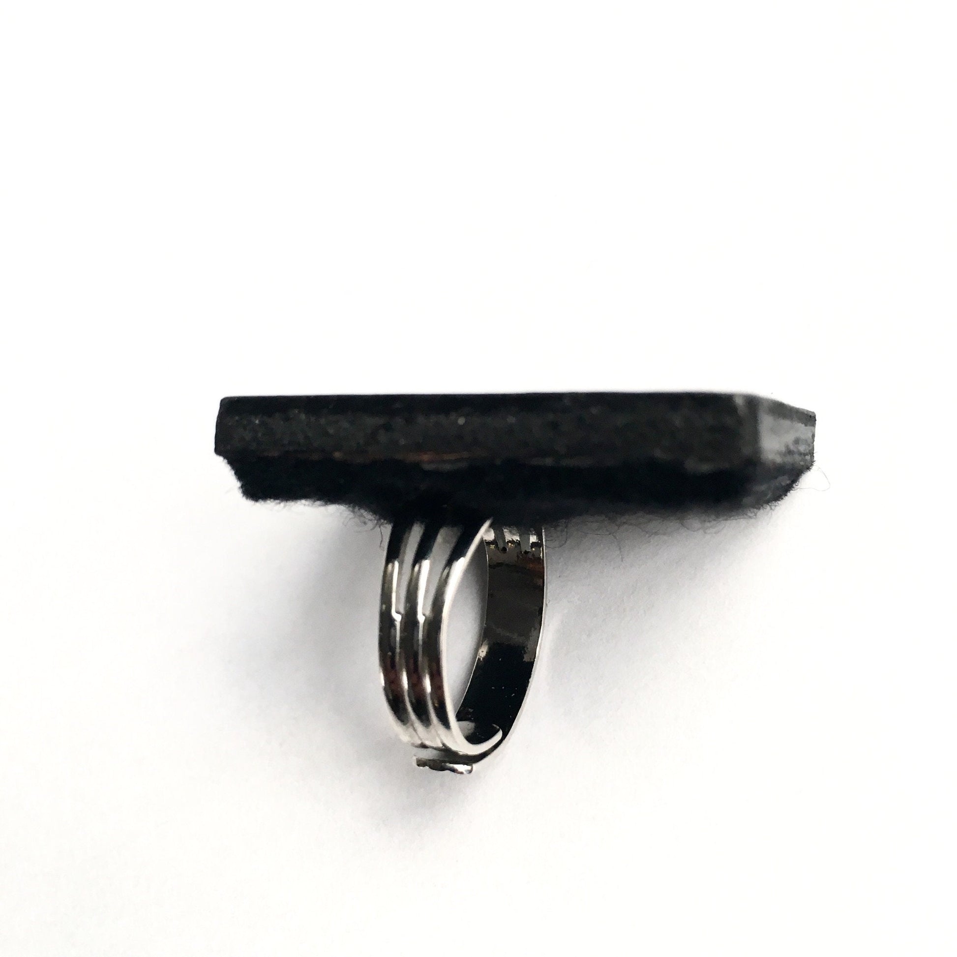 Museum-Inspired Sustainable Rings Large Wood Quirky Ring. Unique Artsy adjustable Ring. Renaissance art jewellery. Obljewellery