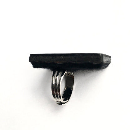 Museum-Inspired Sustainable Rings Large Wood Quirky Ring. Unique Artsy adjustable Ring. Renaissance art jewellery. Obljewellery