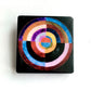 Geometric wooden brooch.  Robert Delaunay, Disque Simultane' 1912. Abstract art, colorful jewellery by Obljewellery sustainable gifts.