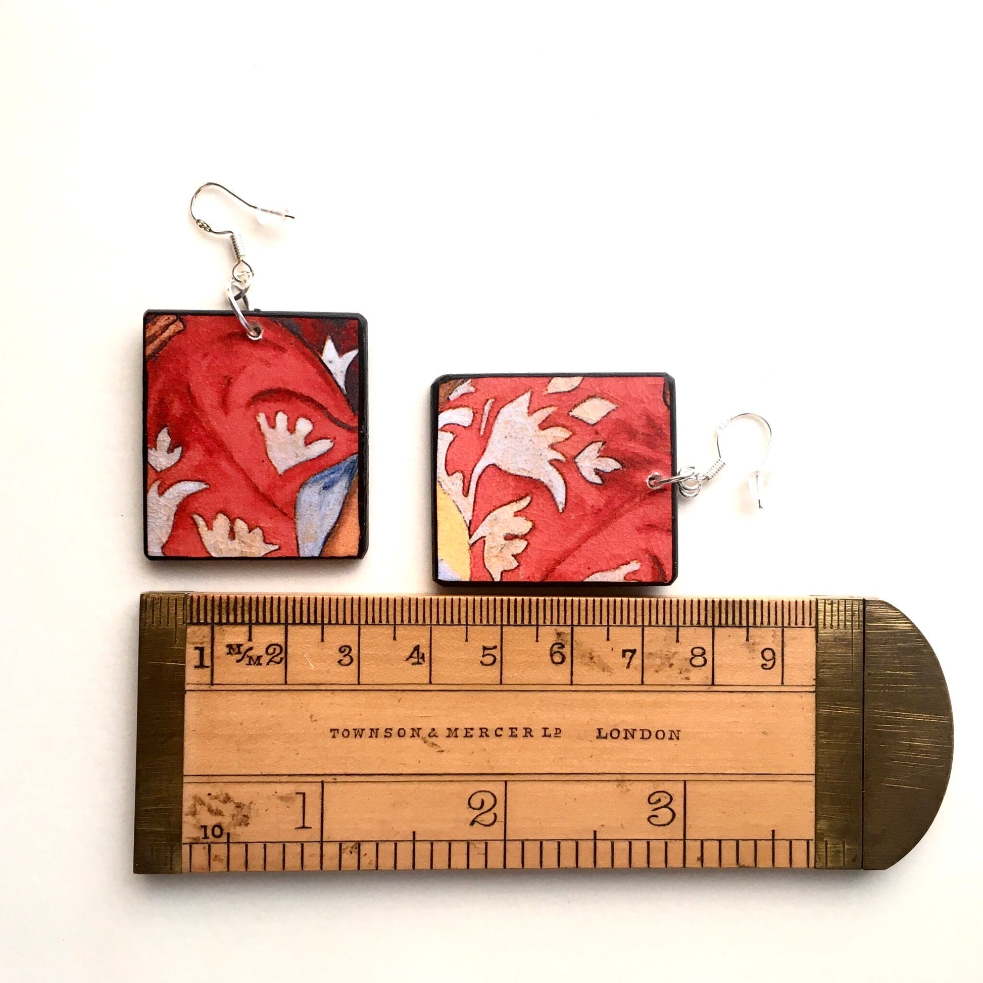 Museum-Inspired Sustainable Earrings Paul Gauguin earrings. White flowers, fine art gift . Mismatched earrings Obljewellery
