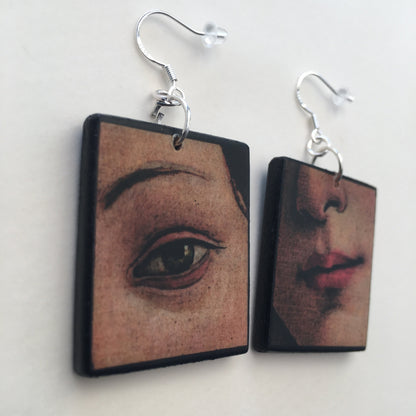 Museum-Inspired Sustainable Earrings Botticelli, The Birth of Venus Earrings Obljewellery