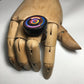 Robert Delaunay Geometric art wood ring. Quirky big ring. Abstract jewellery.