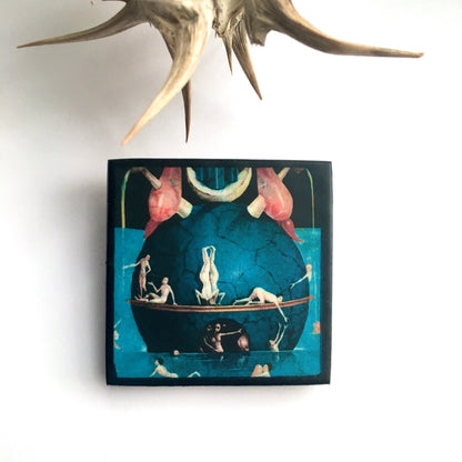 Museum-Inspired Sustainable Brooches Unisex art brooch inspired by Hieronymus Bosch Obljewellery