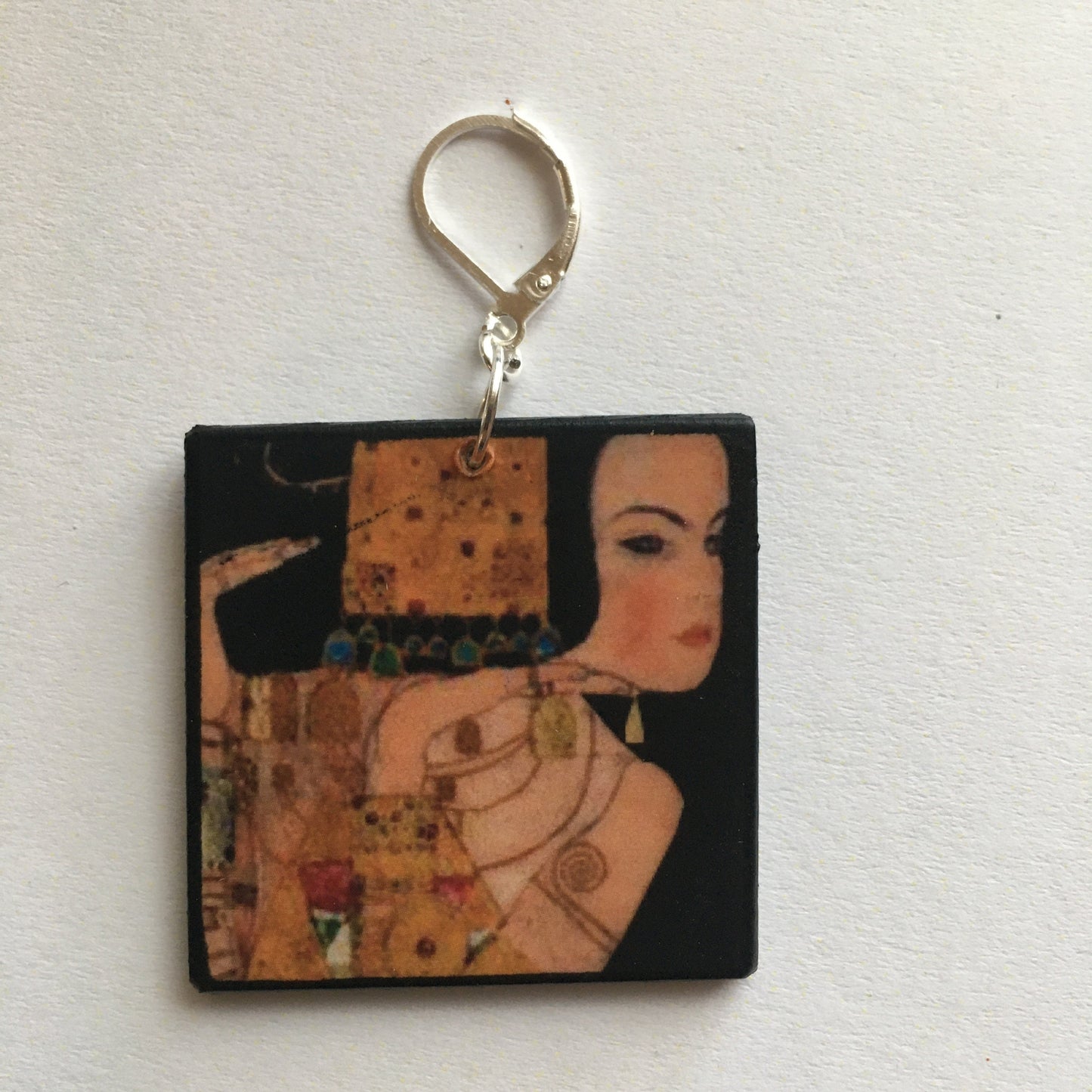 Museum-Inspired Sustainable Earrings Gustav Klimt art earrings, aesthetic earrings. Mother day gift Obljewellery