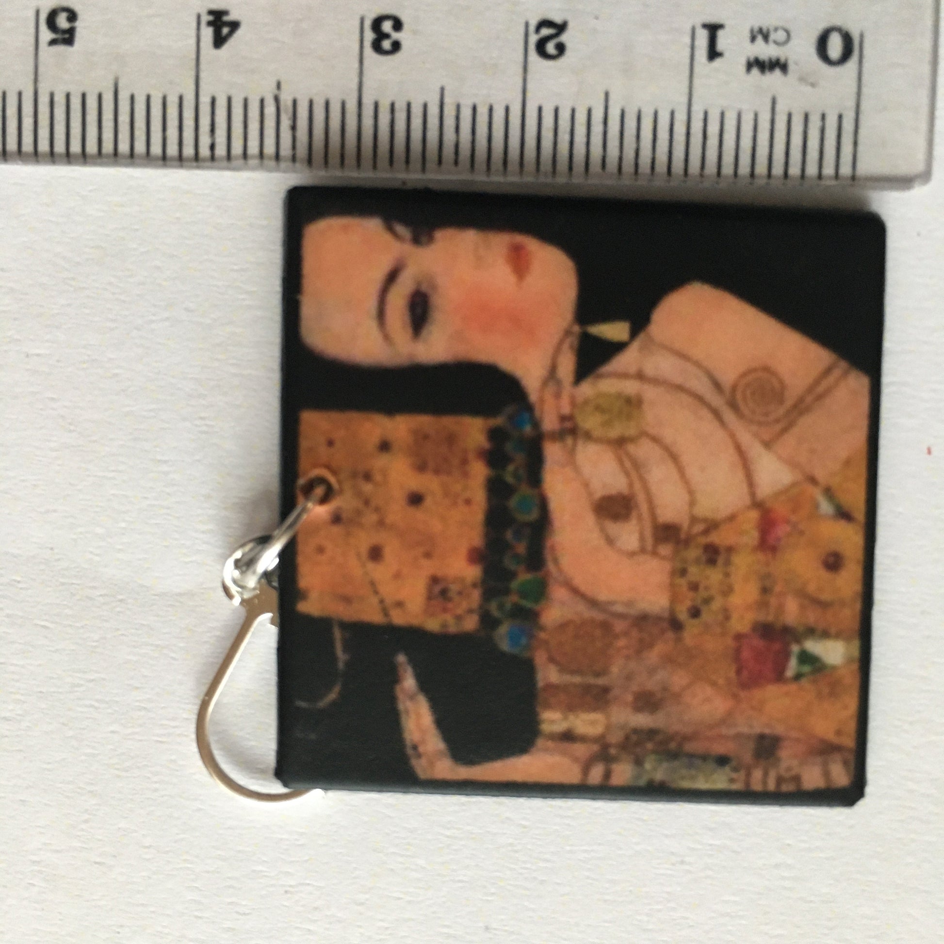 Museum-Inspired Sustainable Earrings Gustav Klimt art earrings, aesthetic earrings. Mother day gift Obljewellery