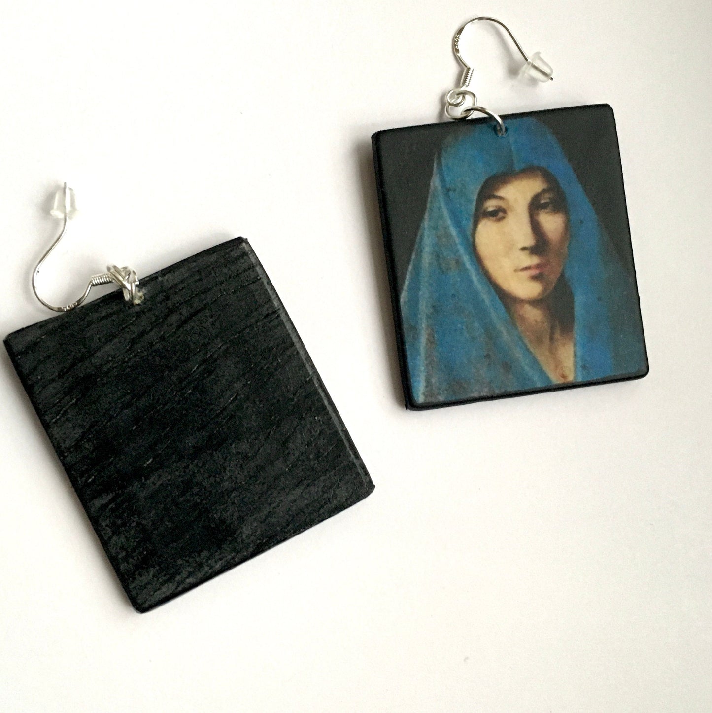 Museum-Inspired Sustainable Earrings Antonello da Messina, Annunciata earrings Obljewellery