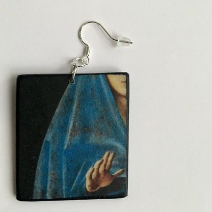 Museum-Inspired Sustainable Earrings Antonello da Messina, Annunciata earrings Obljewellery