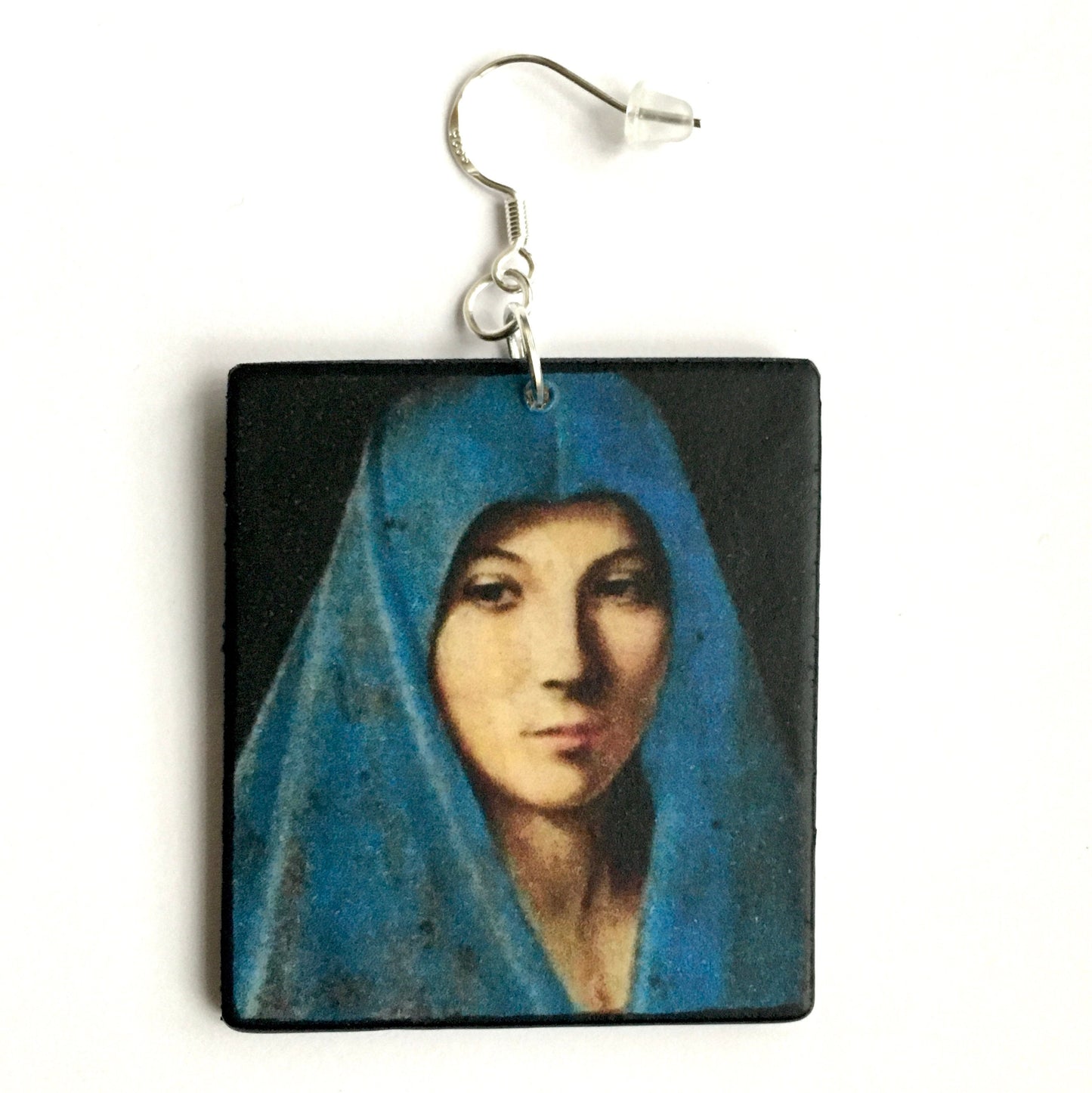 Museum-Inspired Sustainable Earrings Antonello da Messina, Annunciata earrings Obljewellery