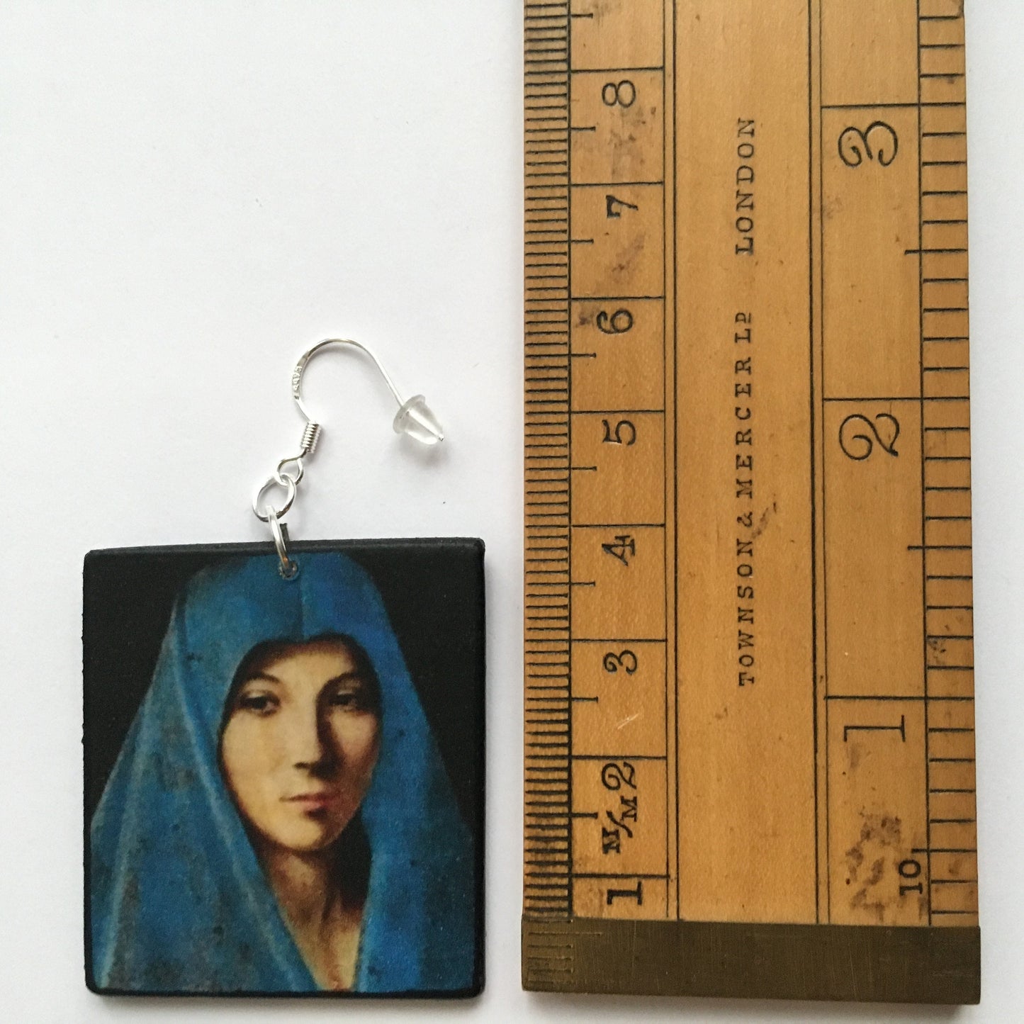 Museum-Inspired Sustainable Earrings Antonello da Messina, Annunciata earrings Obljewellery