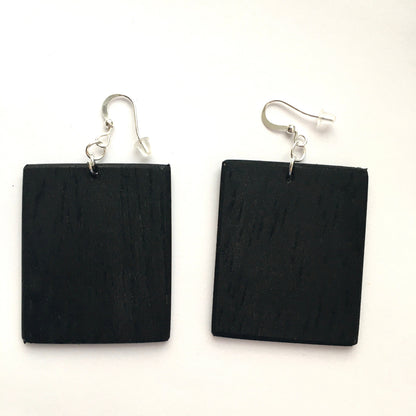 Museum-Inspired Sustainable Earrings Magnolia,floral earrings, wooden art earrings. Bridesmaids gift. Obljewellery