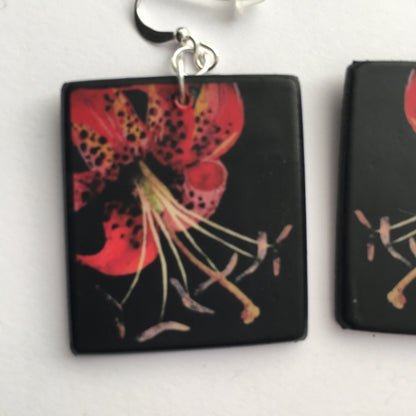 Museum-Inspired Sustainable Earrings Mary Delany floral art earrings Obljewellery