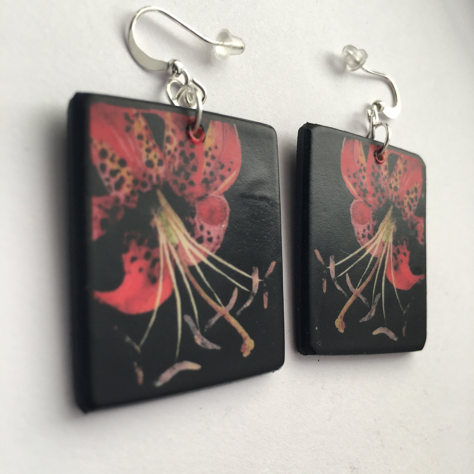 Museum-Inspired Sustainable Earrings Mary Delany floral art earrings Obljewellery