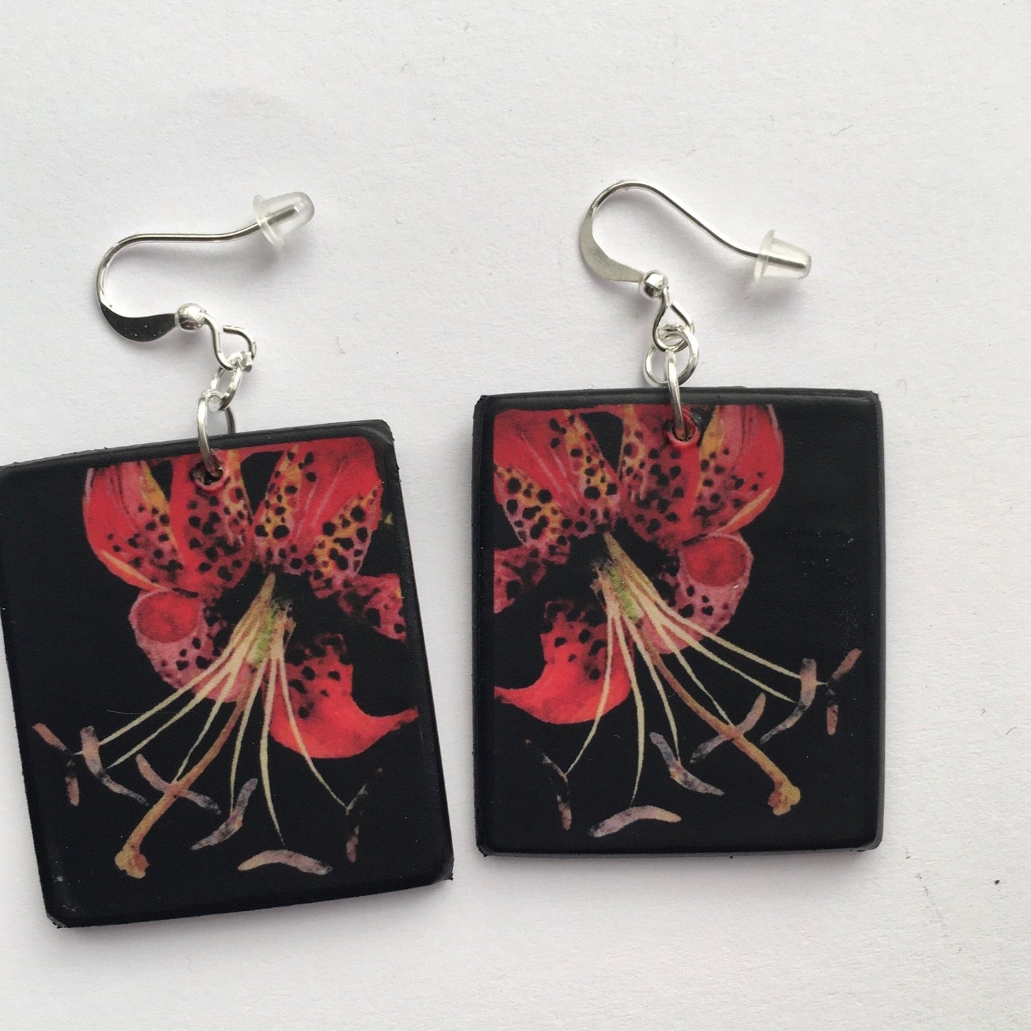 Museum-Inspired Sustainable Earrings Mary Delany floral art earrings Obljewellery
