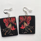 Mary Delany floral art earrings