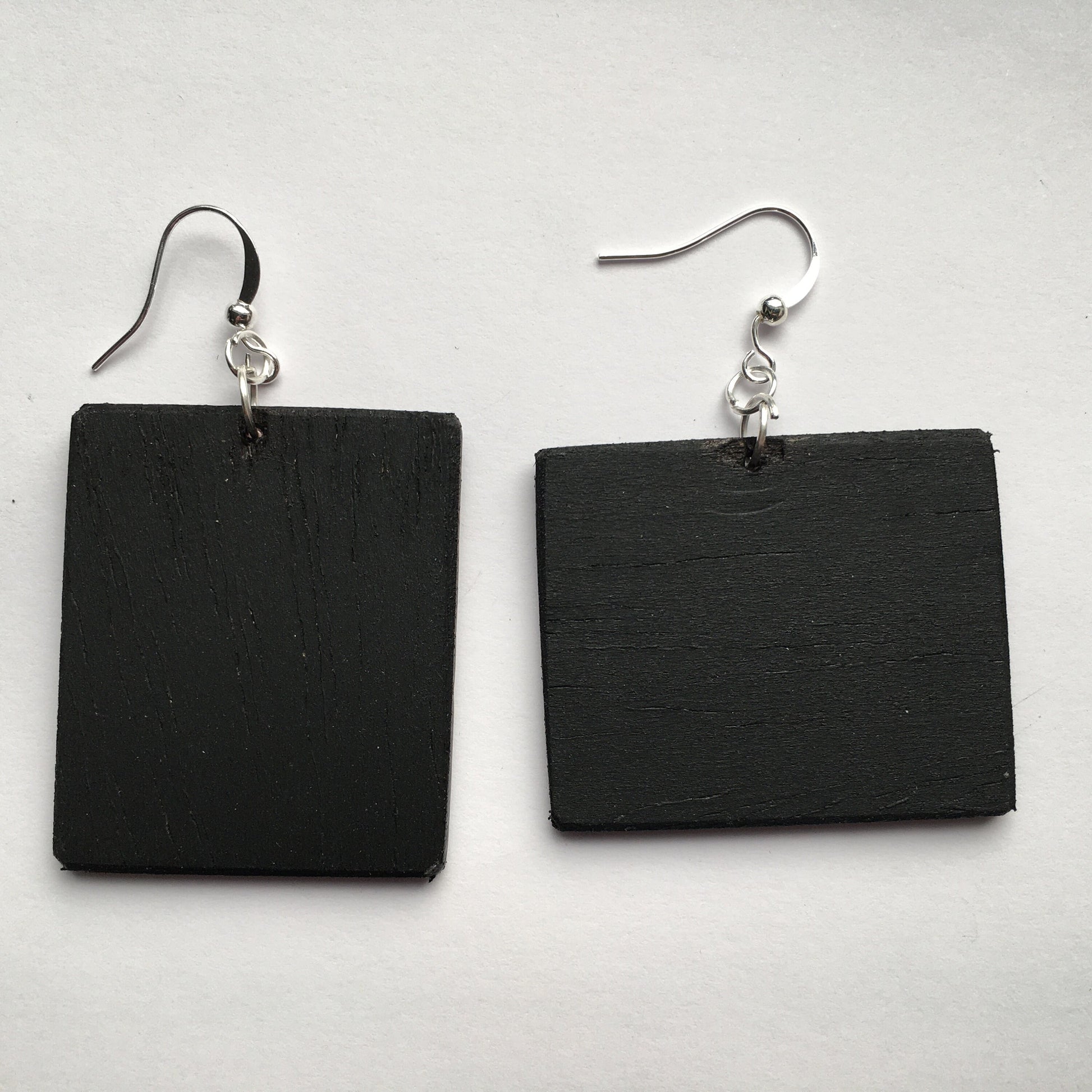 Museum-Inspired Sustainable Earrings Delaunay, mismatched, asymmetrical art earrings. Obljewellery