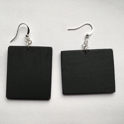 Museum-Inspired Sustainable Earrings Delaunay, mismatched, asymmetrical art earrings. Obljewellery