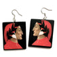 Botticelli artsy earrings. Dante Alighieri.