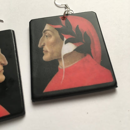 Museum-Inspired Sustainable Earrings Botticelli artsy earrings. Dante Alighieri. Obljewellery