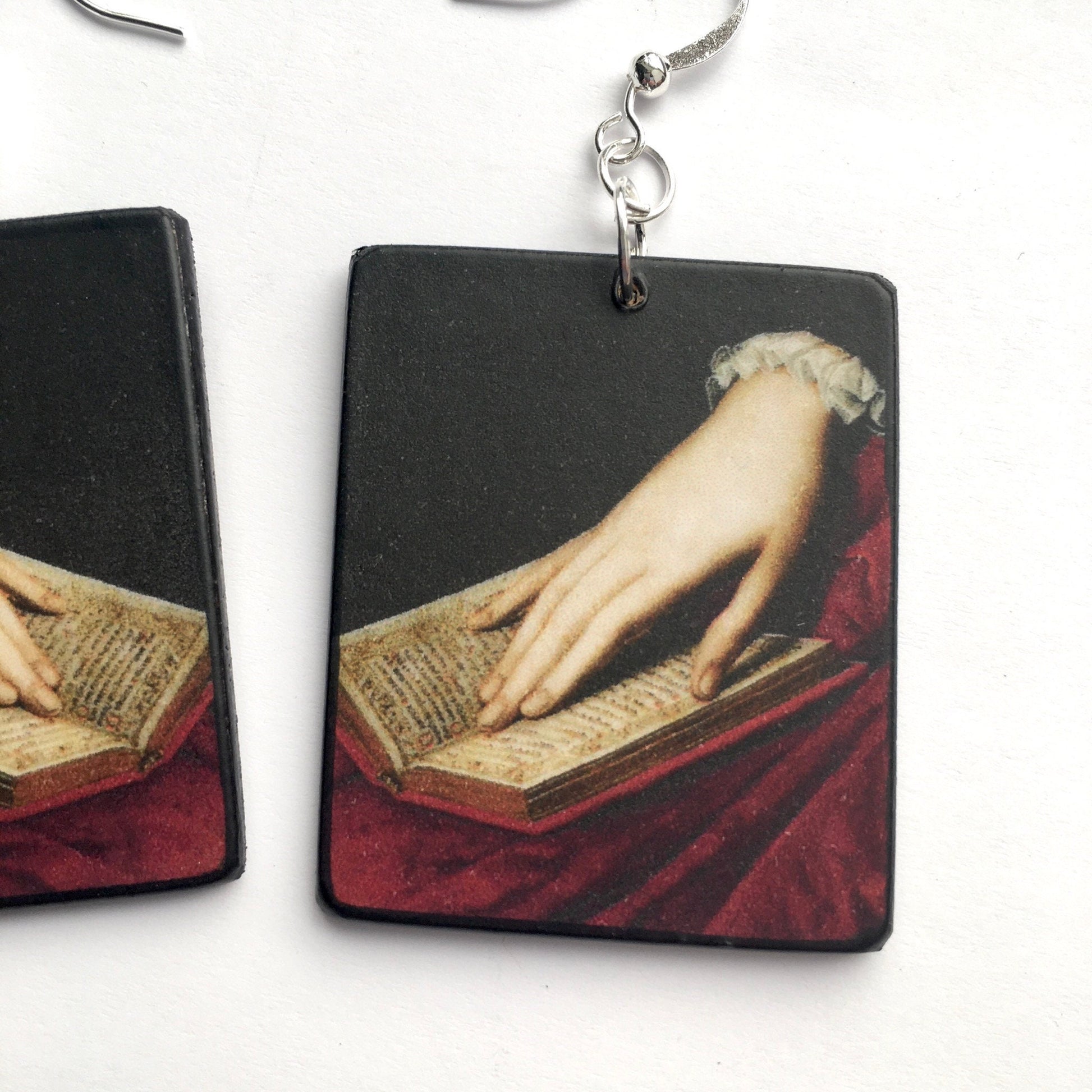 Museum-Inspired Sustainable Earrings Bronzino jewellery. Mismatched earrings. Obljewellery