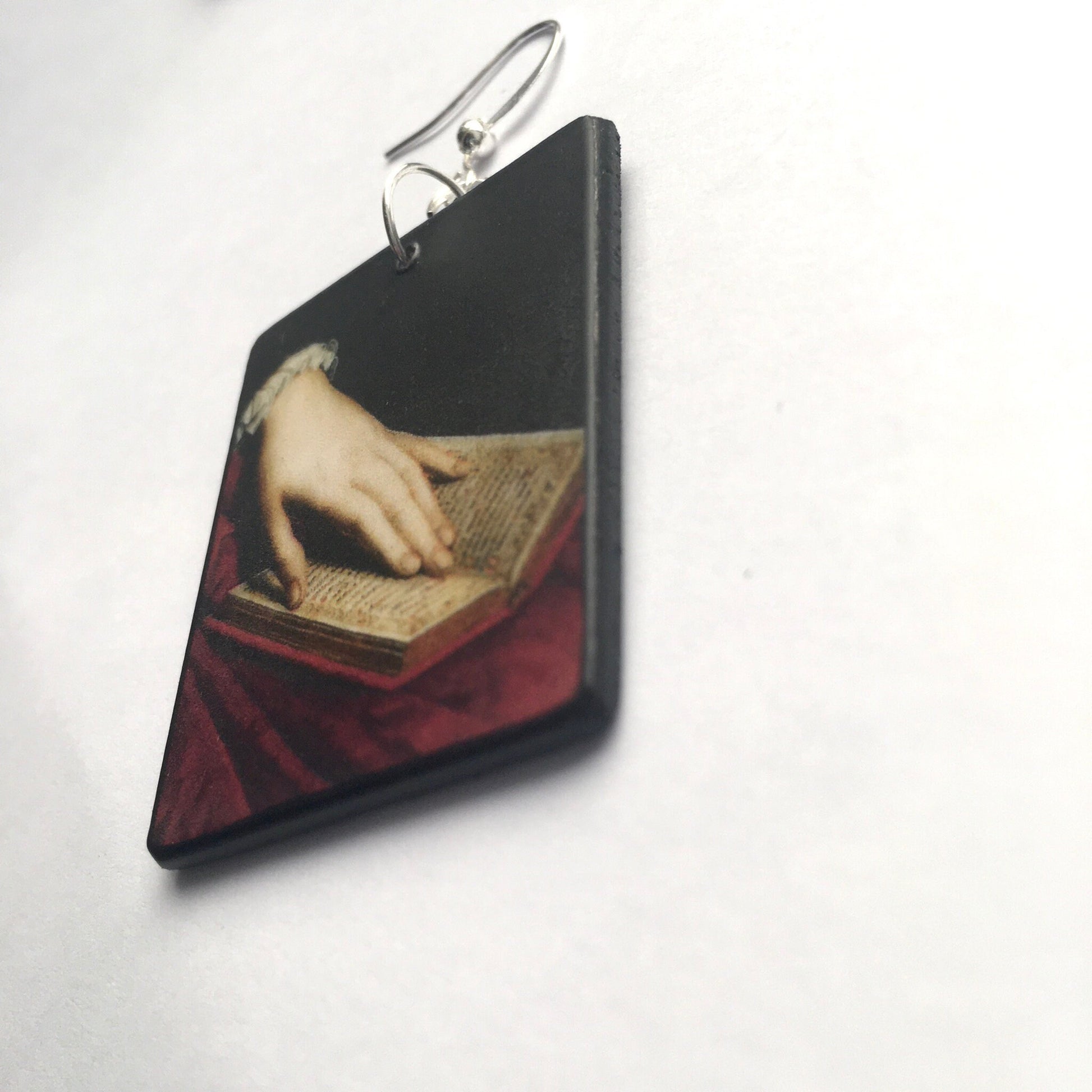 Museum-Inspired Sustainable Earrings Bronzino jewellery. Mismatched earrings. Obljewellery