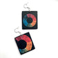 Goethe, inspired color wheel art earrings