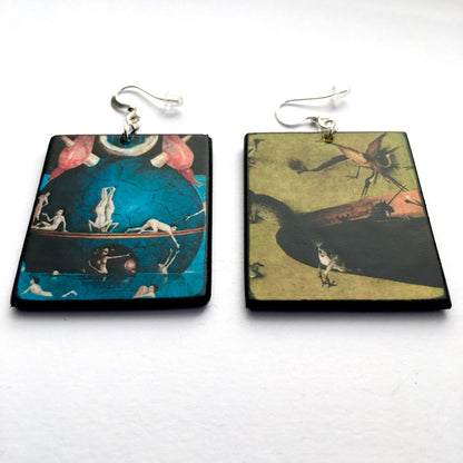 Museum-Inspired Sustainable Earrings Hieronymus Bosch, mix match earrings Obljewellery