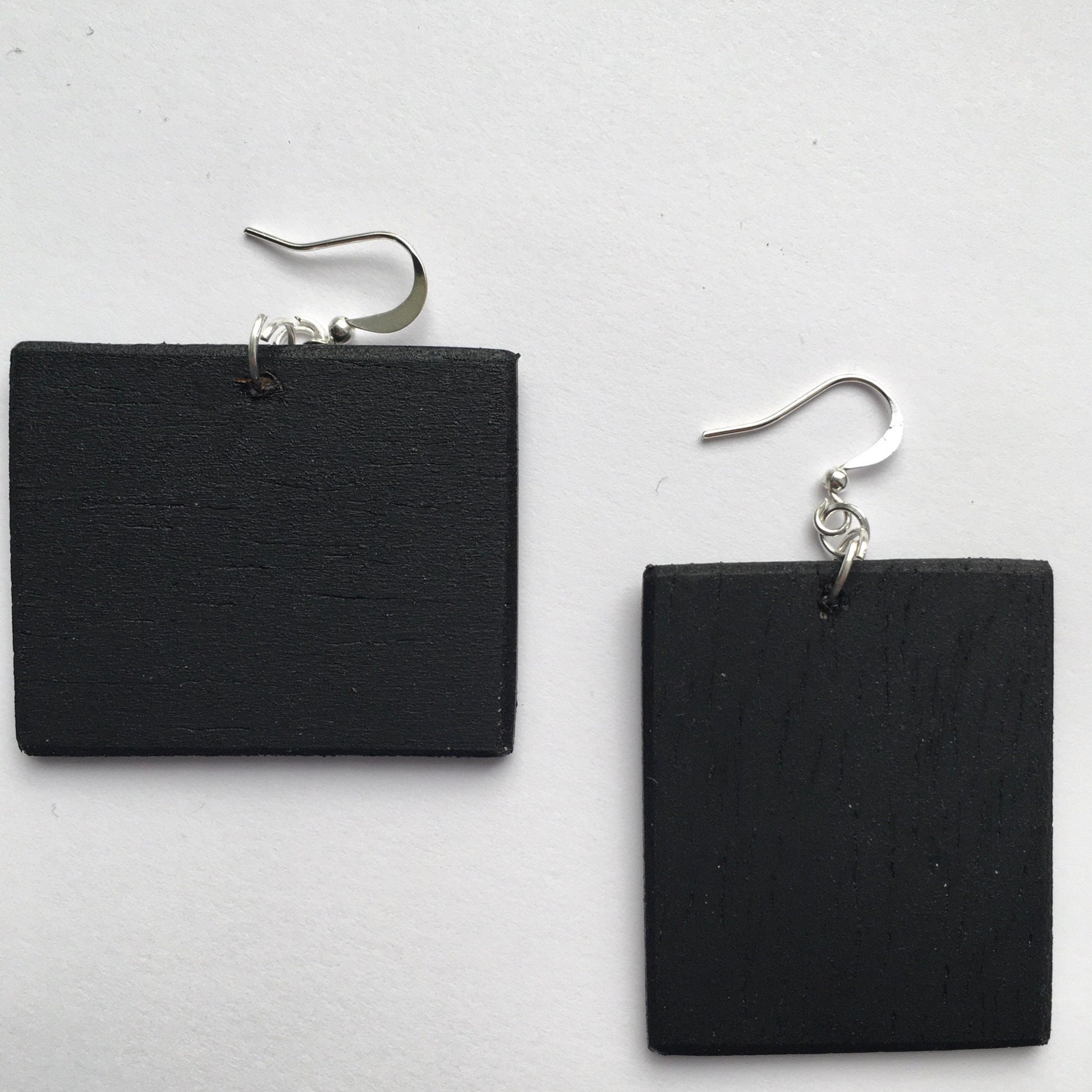 Museum-Inspired Sustainable Earrings Bauhaus art jewellery. Asymmetrical earrings. Obljewellery