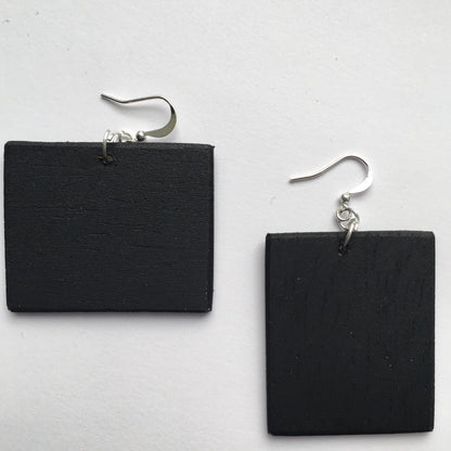 Museum-Inspired Sustainable Earrings Bauhaus art jewellery. Asymmetrical earrings. Obljewellery