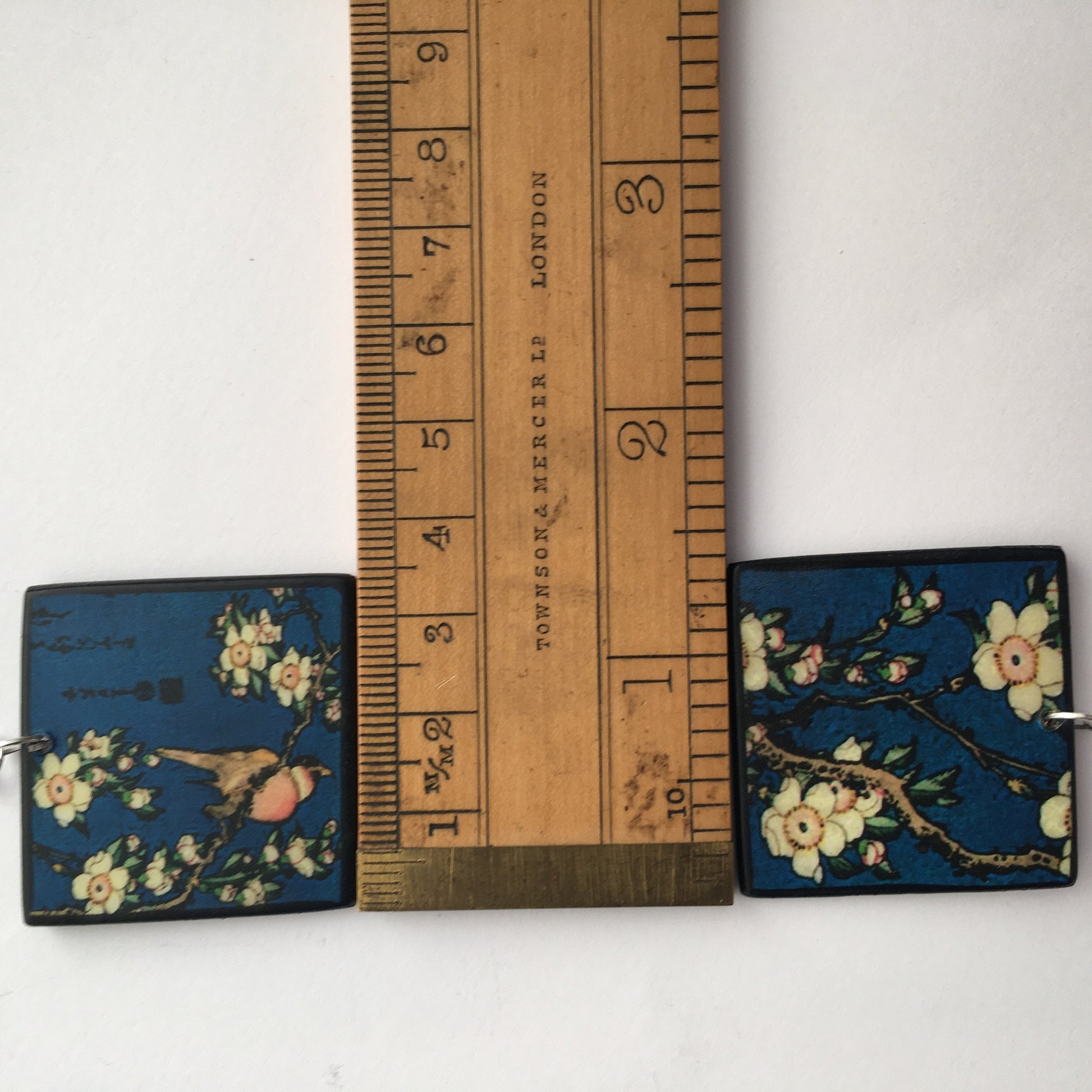 Museum-Inspired Sustainable Earrings Floral earrings, sustainable jewellery, art earrings, birthday gift. Obljewellery