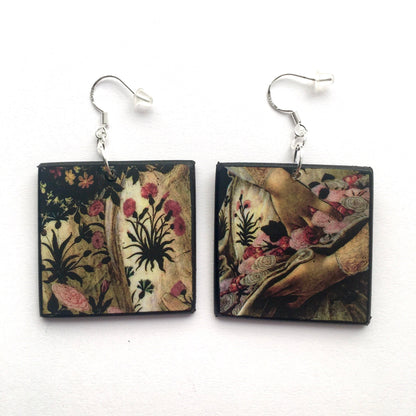 Museum-Inspired Sustainable Earrings Botticelli, aesthetic, art earrings. Obljewellery