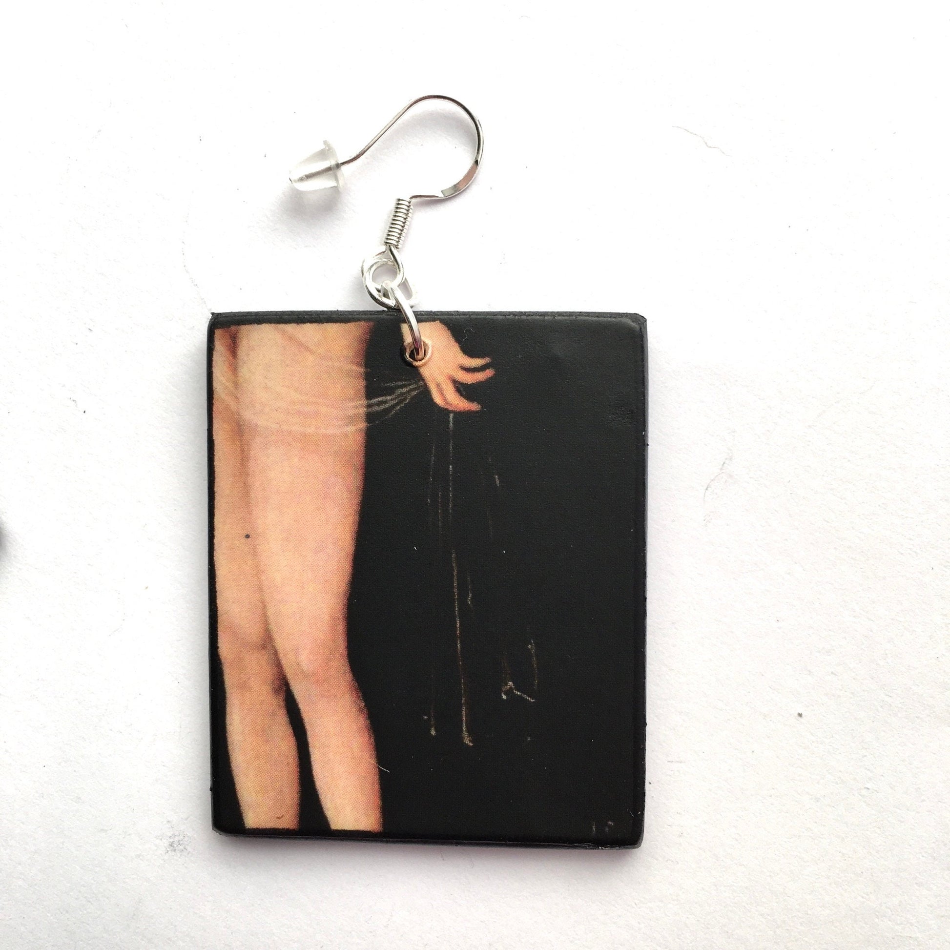 Museum-Inspired Sustainable Earrings Sensual art earrings. Venus by Cranach. Obljewellery