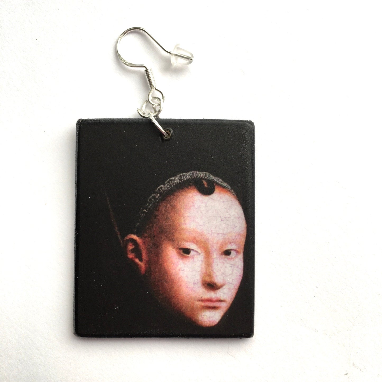 Museum-Inspired Sustainable Earrings Petrus Christus, Renaissance art, inspired earrings. Obljewellery