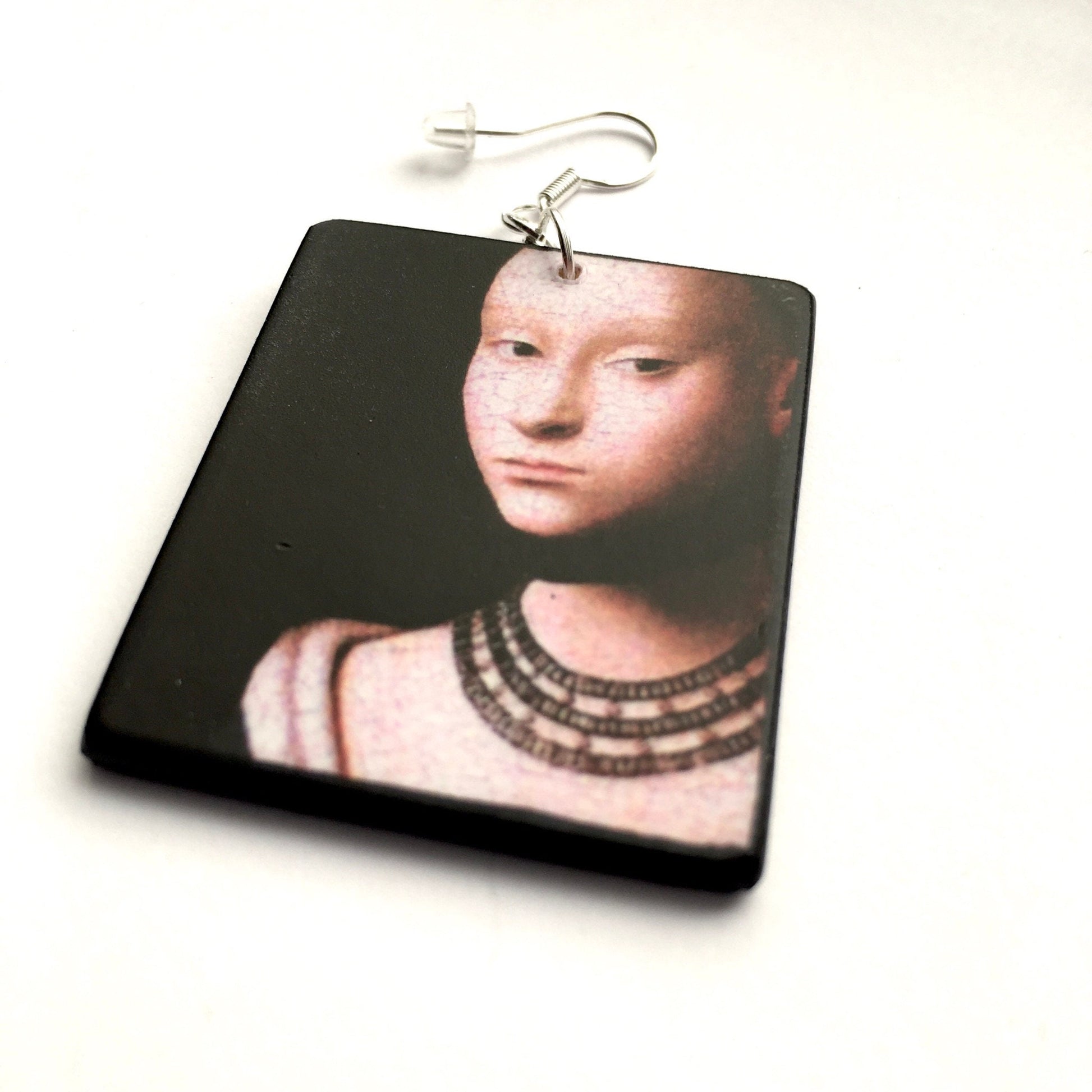 Museum-Inspired Sustainable Earrings Petrus Christus, Renaissance art, inspired earrings. Obljewellery