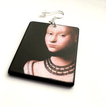 Museum-Inspired Sustainable Earrings Petrus Christus, Renaissance art, inspired earrings. Obljewellery