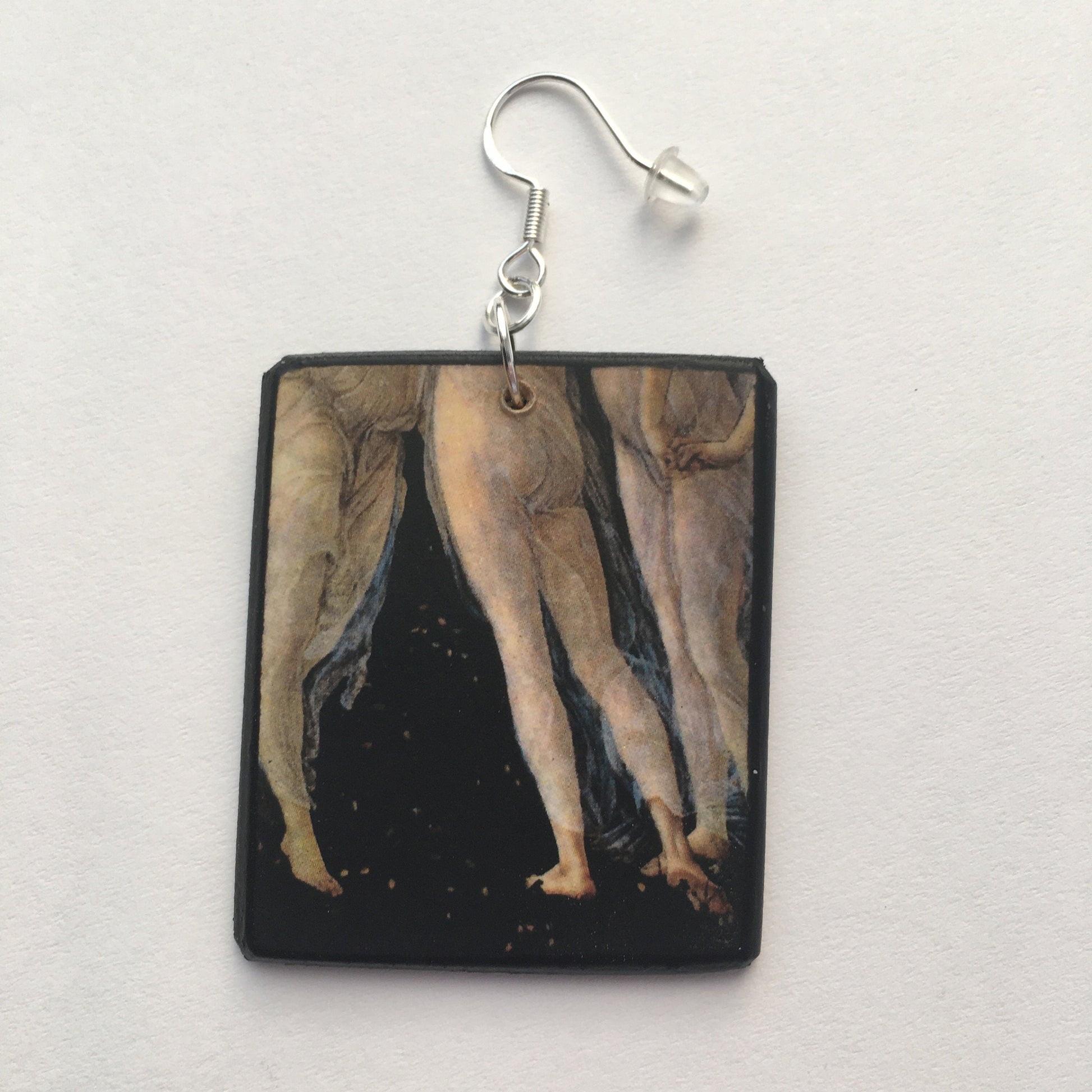 Museum-Inspired Sustainable Earrings Botticelli, famous painting "The Spring", art earrings Obljewellery
