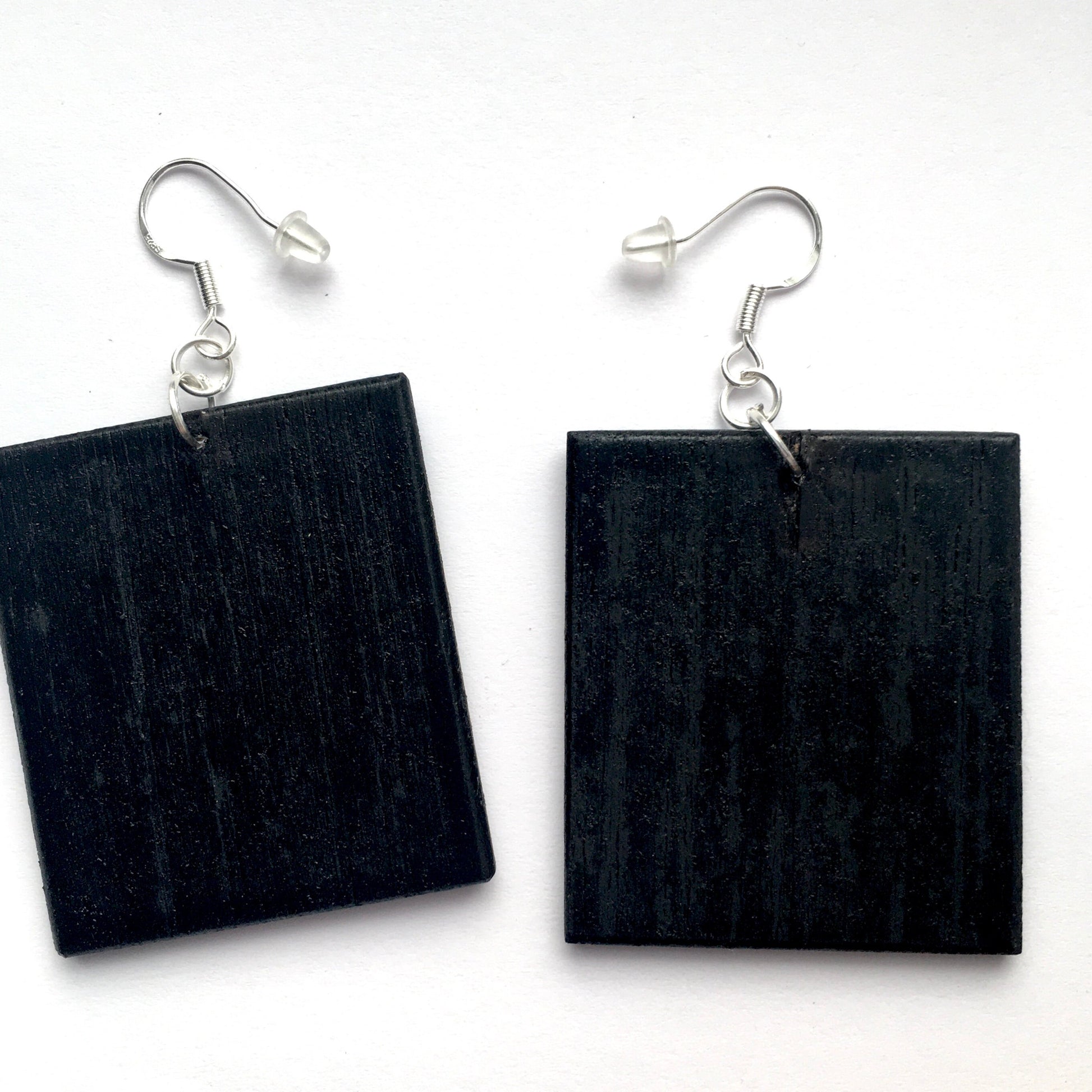 Museum-Inspired Sustainable Earrings Van Gogh mismatched wooden art earrings . Obljewellery