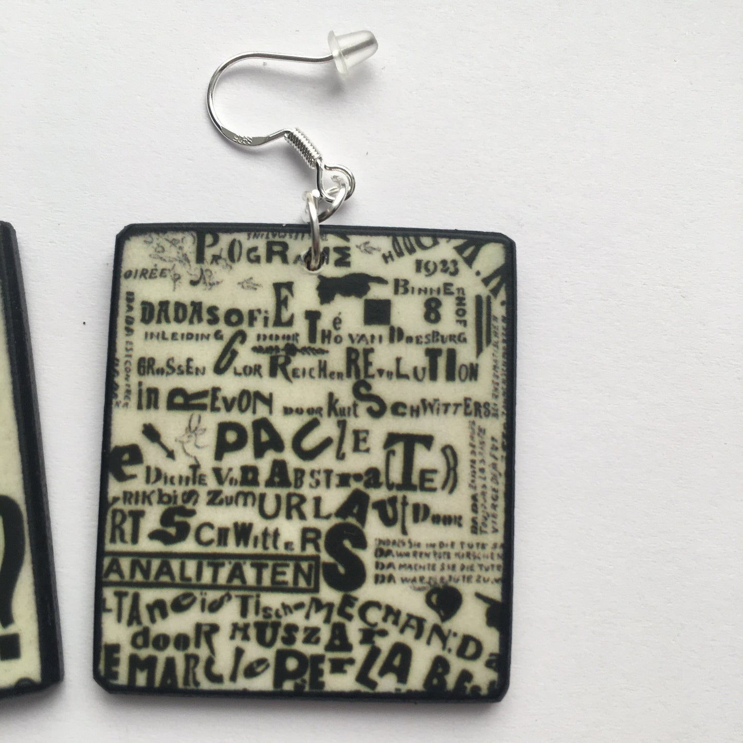 Museum-Inspired Sustainable Earrings Wat is dada? Theo Van Doesburg inspired earrings Obljewellery